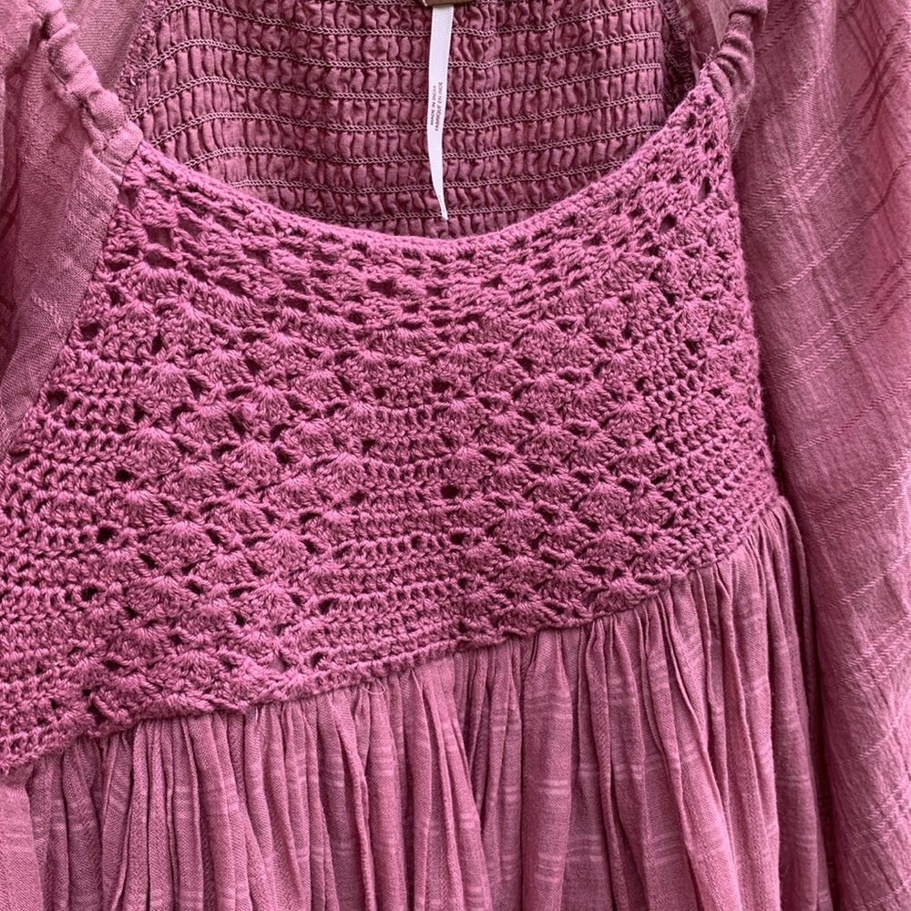 Free People Ari Mini Dress in Dusty Pink - Picture 7 of 11